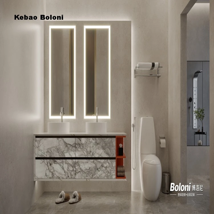 Light Luxury Bathroom Cabinets-The Godiva-Stone Bathroom